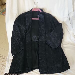 Eileen Fisher Elegant Black Textured Blazer